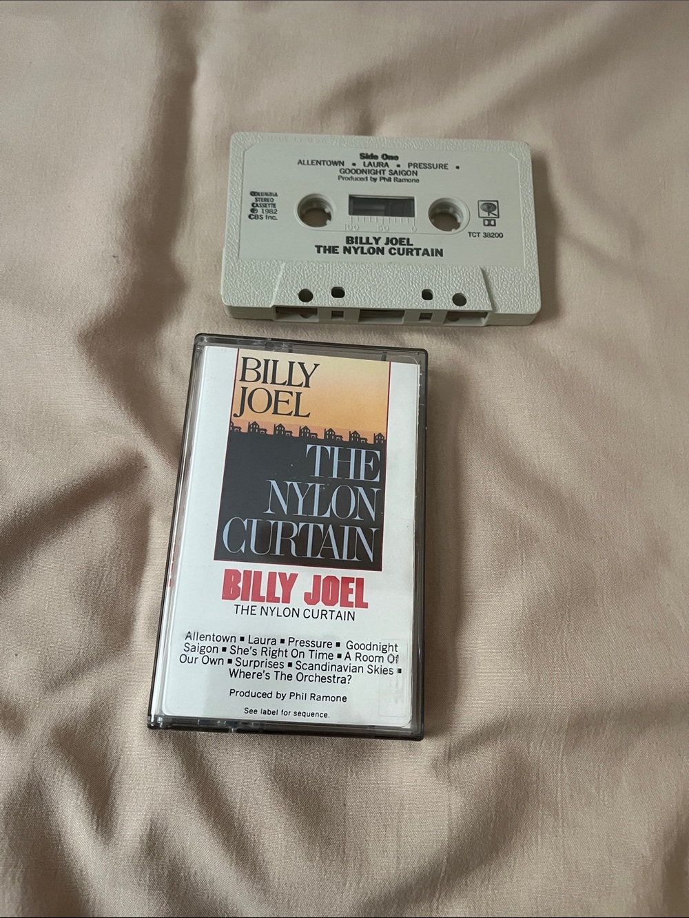 Billy Joel "The Nylon Curtain" Cassette Tape - White & Beige